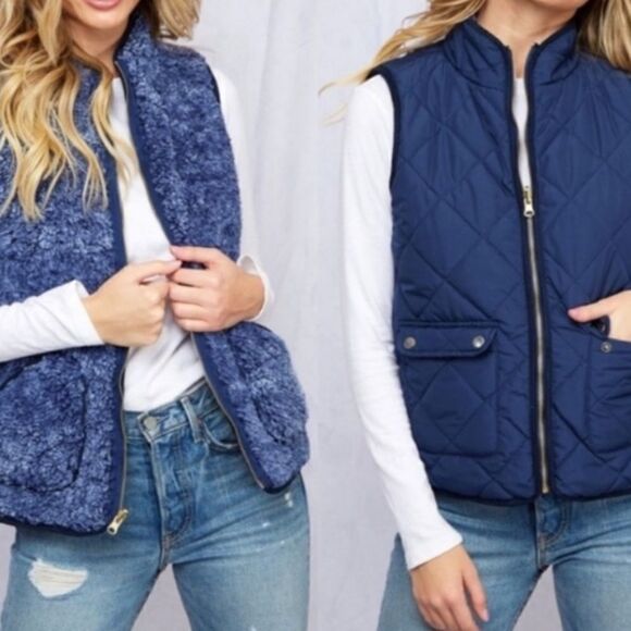 Reversible Sherpa Vest - Picture 1 of 16